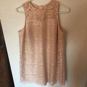 Very light pink lace dress